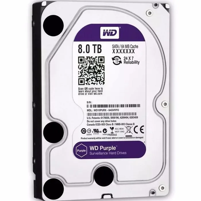 WD Purple Pro Surveillance Hard Drive – 8TB, 256 MB