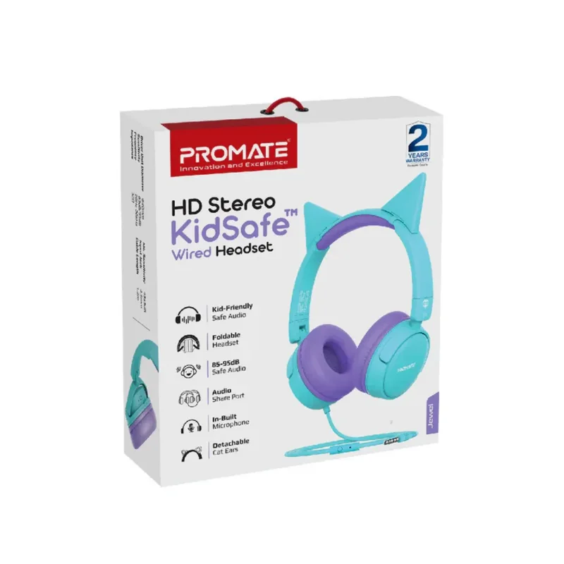 Promate JEWEL HD Stereo KidSafe Wired Headset