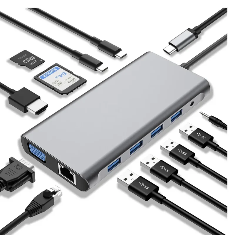 USB-C 12 IN 1 Multiport Docking Station
