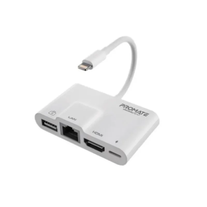 Promate 4 in 1 Lightning Multimedia Hub