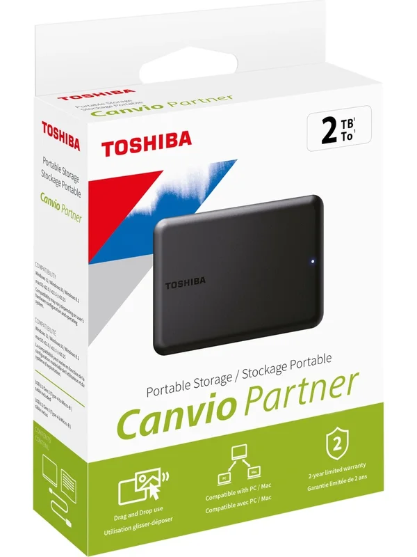 Toshiba Canvio Partner 2TB Portable 2.5’’ External HDD