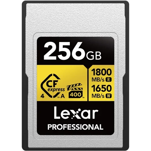 Lexar 256GB 1800/1650MB/S GOLD CFexpress 4.0 Type A Memory Card