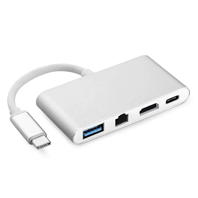 USB-type C to HDMI 4K+Ethernet +USB 3.0 USB 3.1 Type C Adapter