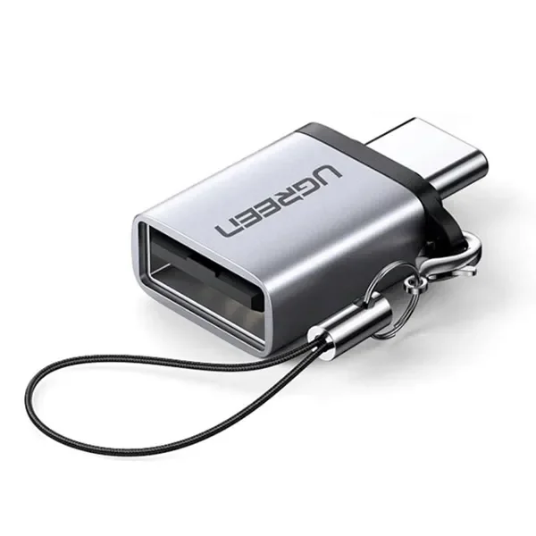 UGREEN USB-C to USB 3.0 A Adapter Cable with Lanyard (Space Gray)