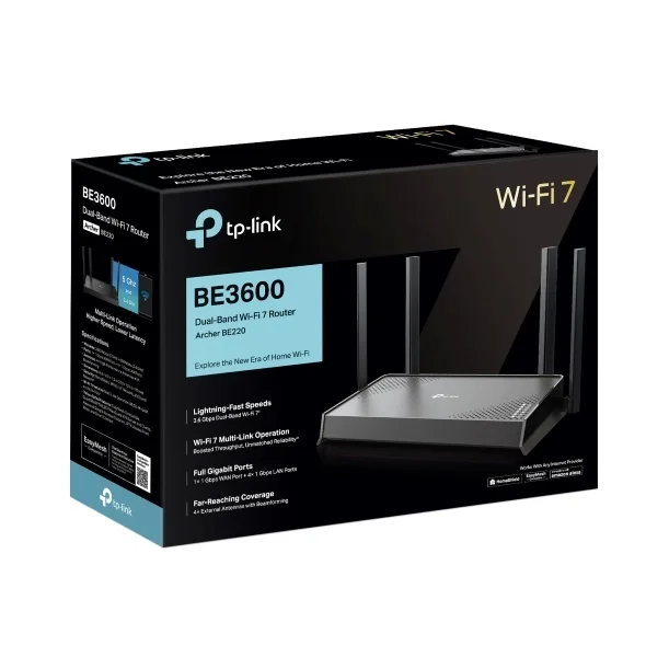 TP-Link Archer BE220 Dual Band Wi-Fi 7 Router