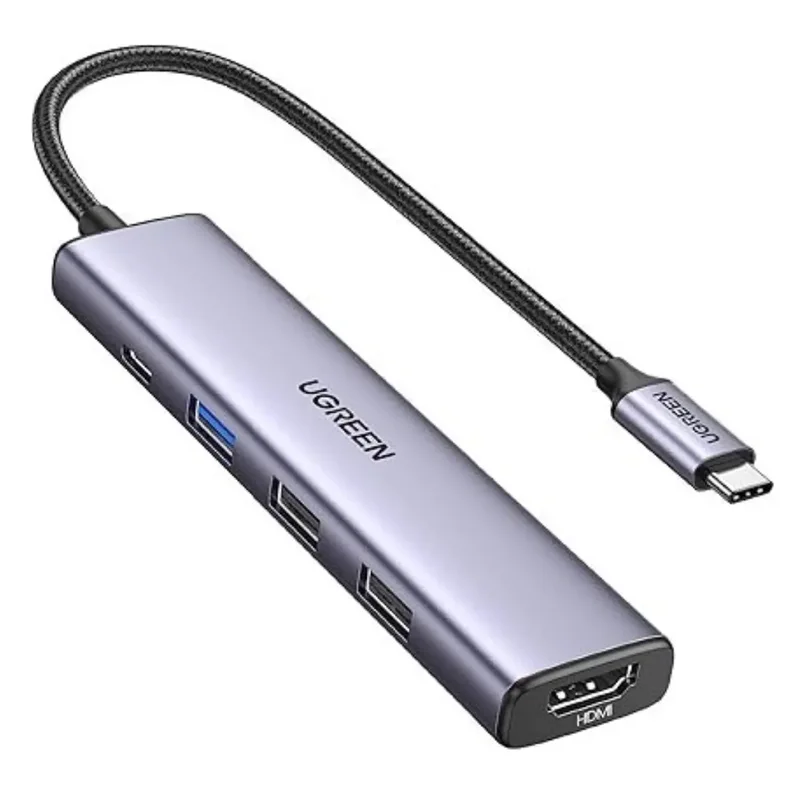 UGREEN 5-in-1 USB-C to USB-A 3.0 (3 Ports) + 4K HDMI + USB-C PD  Multifunction  Adapter  – CM511