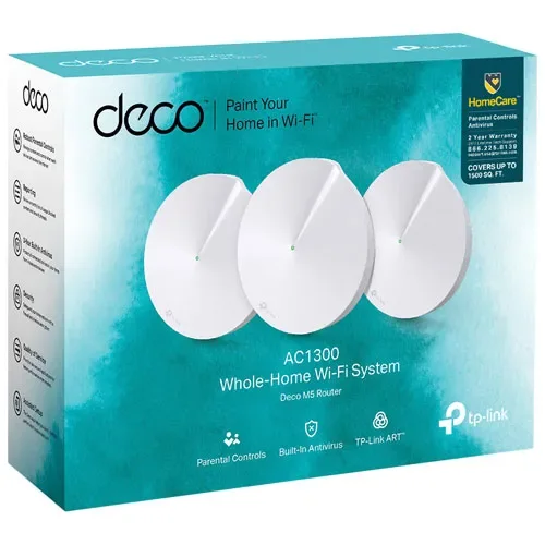 TP-Link Deco M5 AC1300 Whole Home Mesh Wi-Fi System (3 Pack) – TL-DECO M5-3