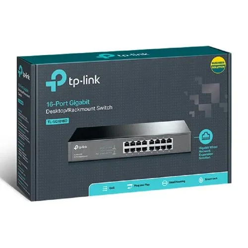 TP-Link 16-Port 10/100/1000Mbps Gigabit Desktop/Rackmount Switch – TL-SG1016D