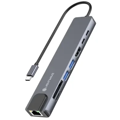 Lightwave USB-C 8 in 1 Docking Station Hub