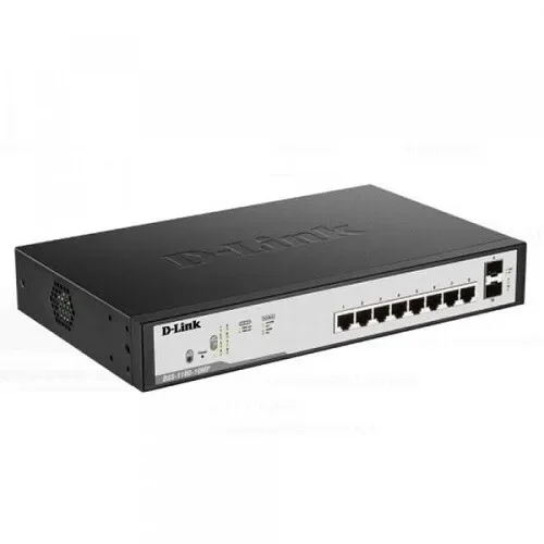 D-Link 8-Port Gigabit Smart Managed PoE Switch with 8 PoE Ports – DGS-1100-08P