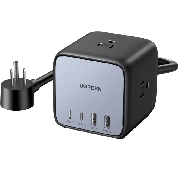 UGREEN DigiNest Cube Power Strip (3 AC outlets + 65W 2A2C)