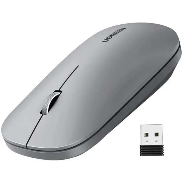 UGREEN Portable Wireless Mouse (Without Battery) – Grey